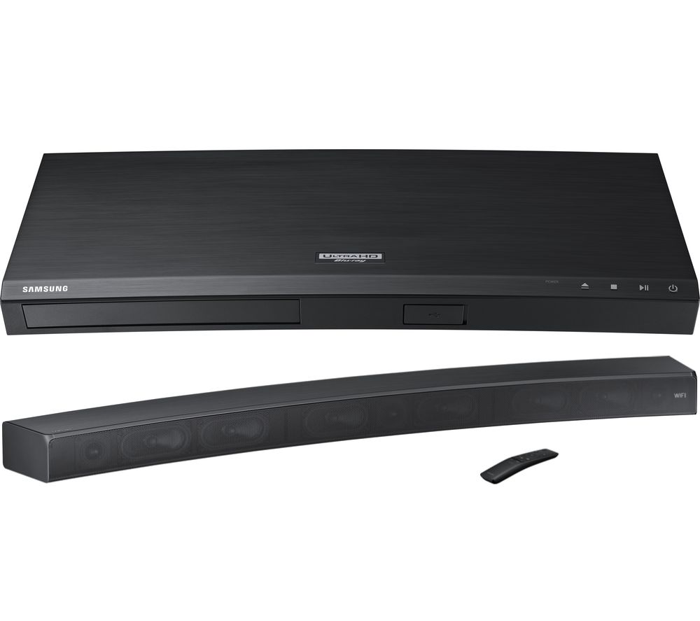 SAMSUNG Sound HW-MS6500 3.0 Curved All-in-One Sound Bar & Blu-ray Player Bundle
