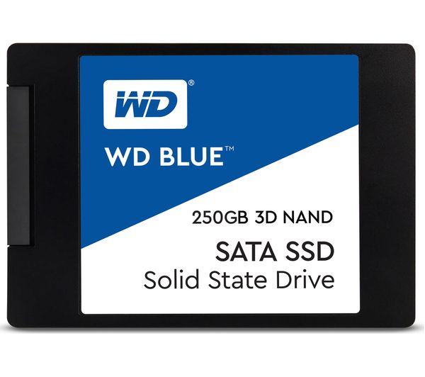 WD Blue 3D 2.5" Internal SSD - 250 GB, Blue