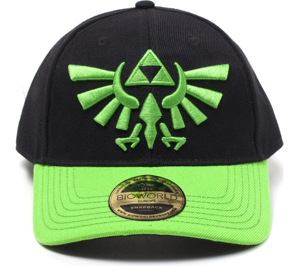 NINTENDO Zelda Hyrule Crest Logo Cap - Black & Green, Black
