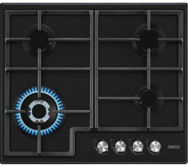 ZANUSSI ZGH66424BB Gas Hob - Black, Black