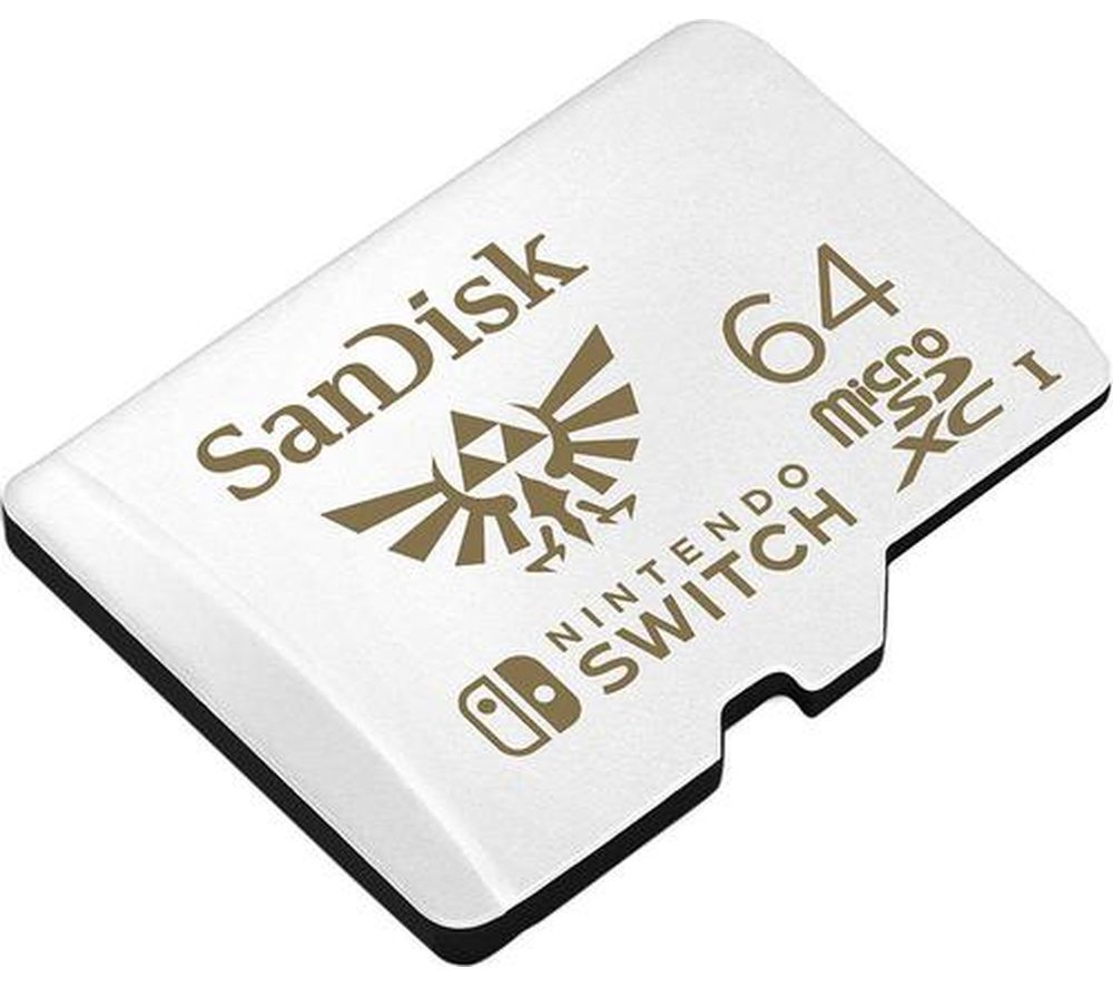 SANDISK High Performance Class 10 microSD Memory Card for Nintendo Switch - 64 GB, White