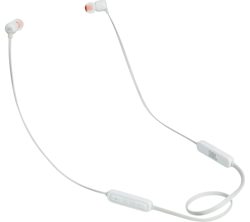 JBL Tune 110BT Wireless Bluetooth Earphones - White, White