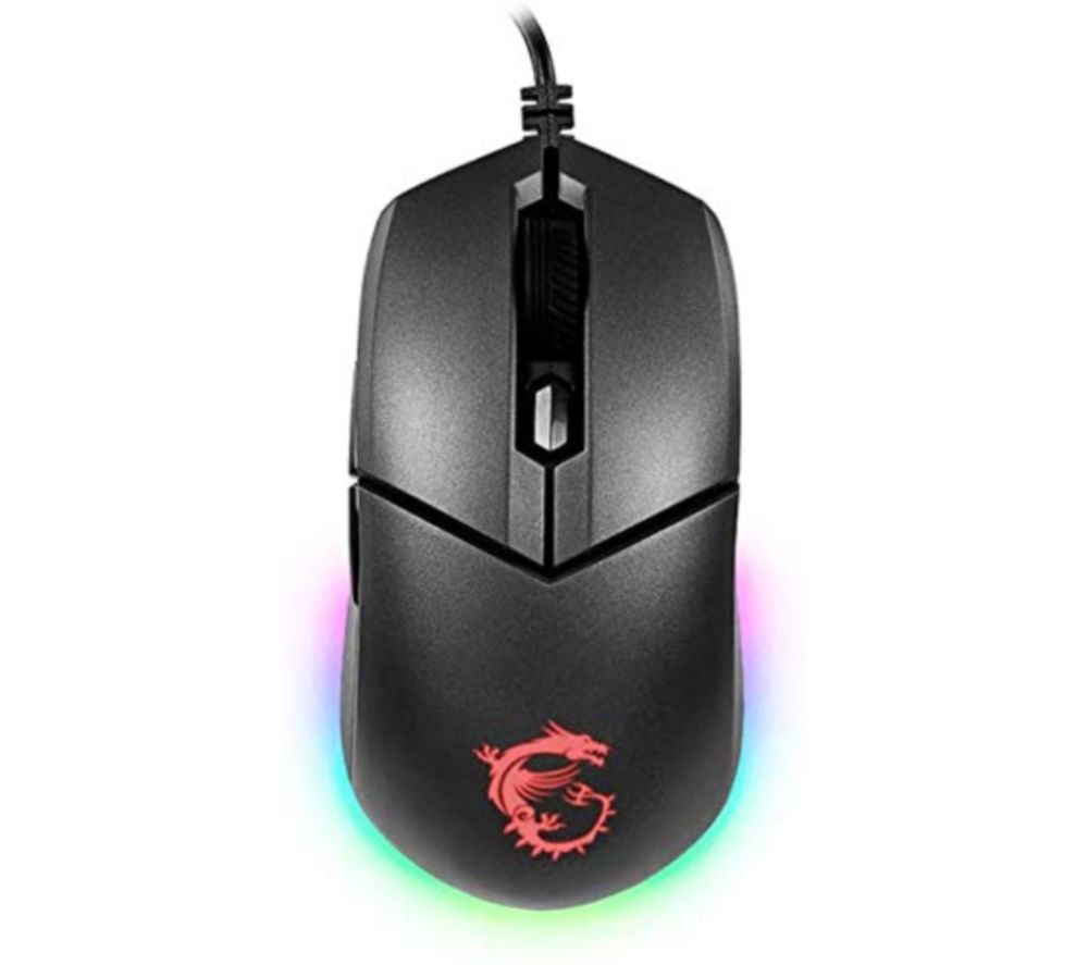 MSI Clutch GM11 RGB Optical Gaming Mouse, Red