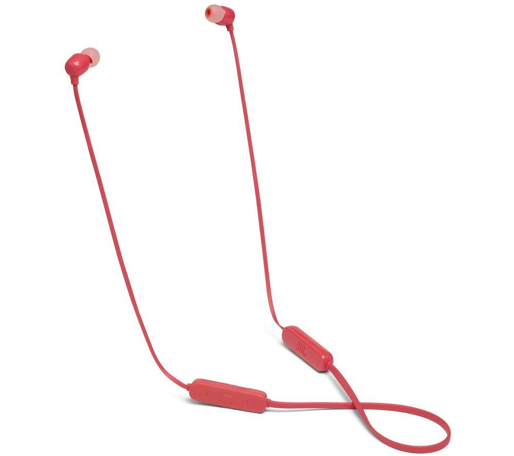 JBL TUNE 115BT Wireless Bluetooth Earphones - Coral, Coral