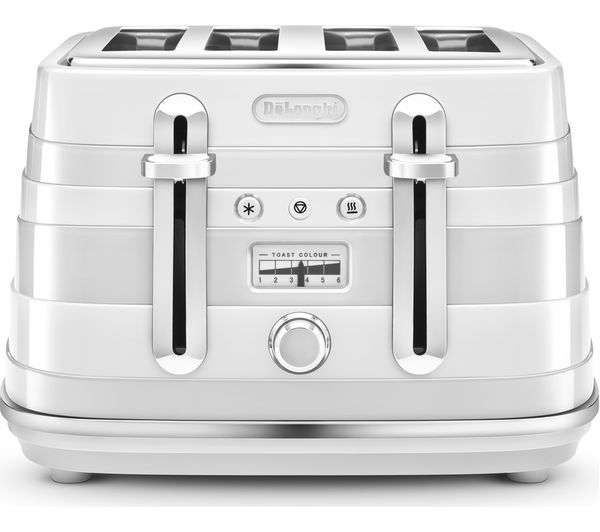 DELONGHI Avvolta CTA4003.W 4-Slice Toaster - White, White