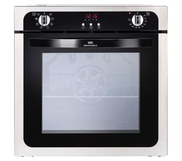 NEW WORLD NW602MF STA Electric Oven - Black & Stainless Steel, Stainless Steel