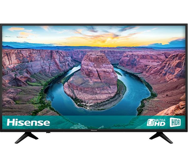 65"  HISENSE H65AE6100UK  Smart 4K Ultra HD HDR LED TV, Gold