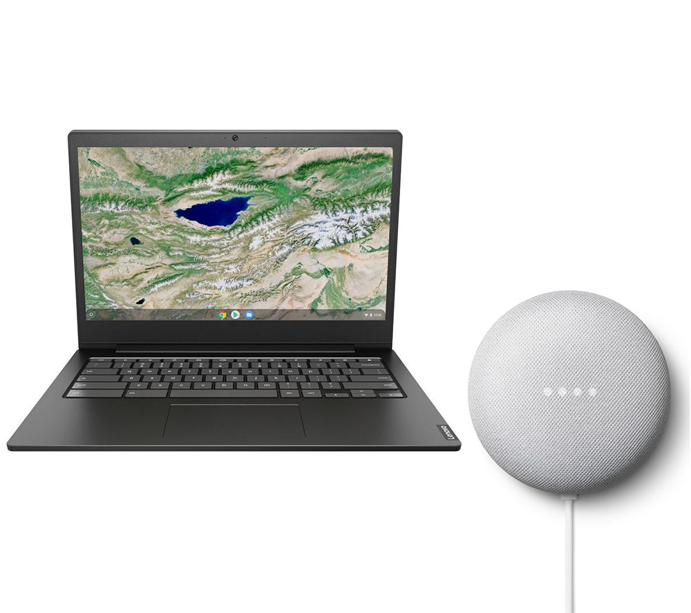 LENOVO LENOVO S340 14" Chromebook & Chalk Google Nest Mini (2nd Gen) Bundle, Black