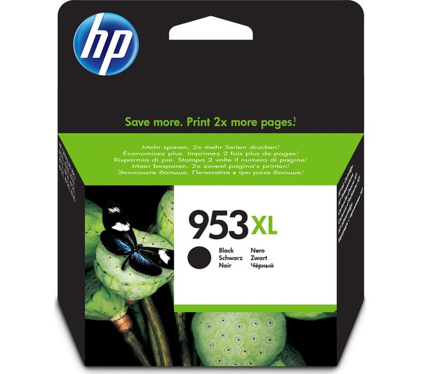 HP 953XL Original Black Ink Cartridge, Black