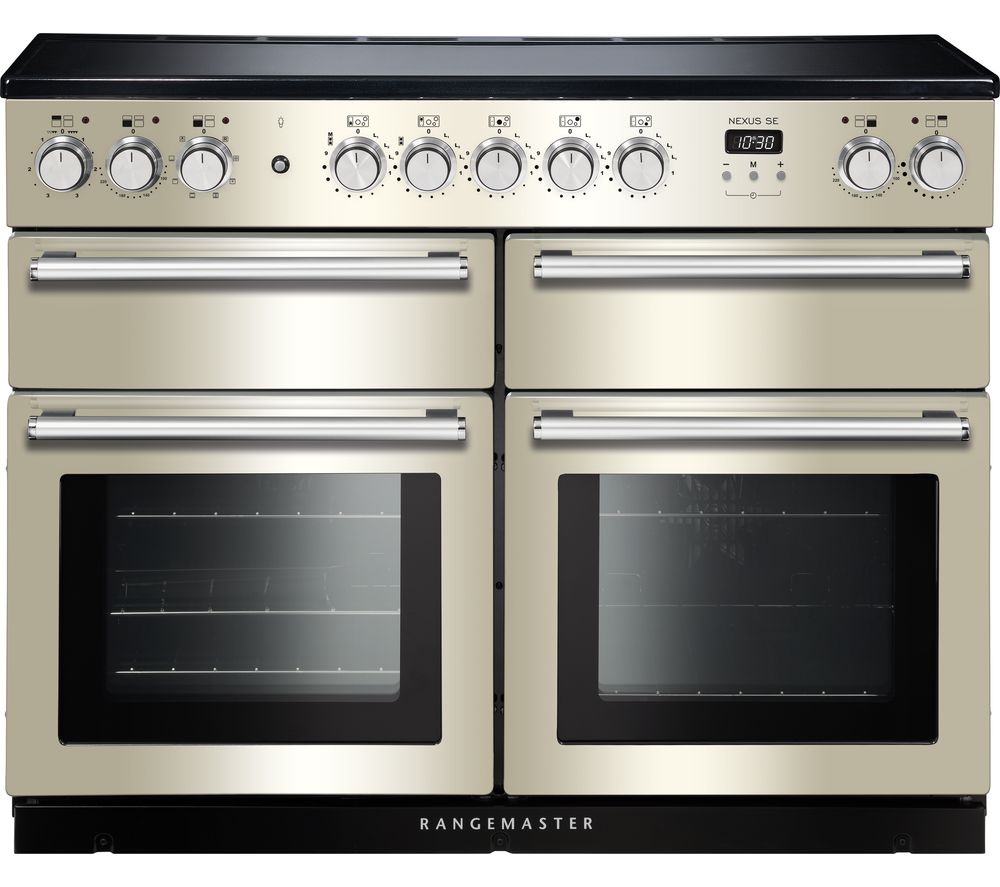 Rangemaster Nexus SE NEXSE110EIIV/C 110 cm Electric Induction Range Cooker - Ivory & Chrome, Ivory