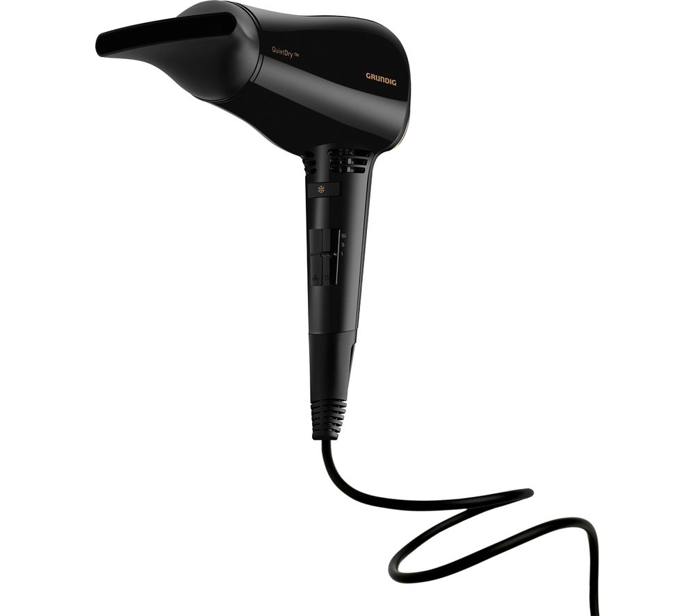 GRUNDIG QuietDry HD9681 Hair Dryer - Black, Black