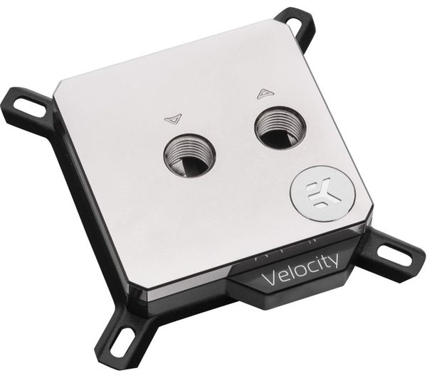 EK COOLING EK-Velocity Digital RGB CPU Water Block - Nickel, Black,Silver/Grey