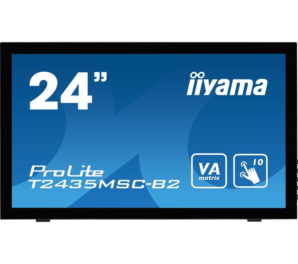 IIYAMA ProLite T2435MSC-B2 Full HD 24 LCD Touchscreen Monitor  Black, Black