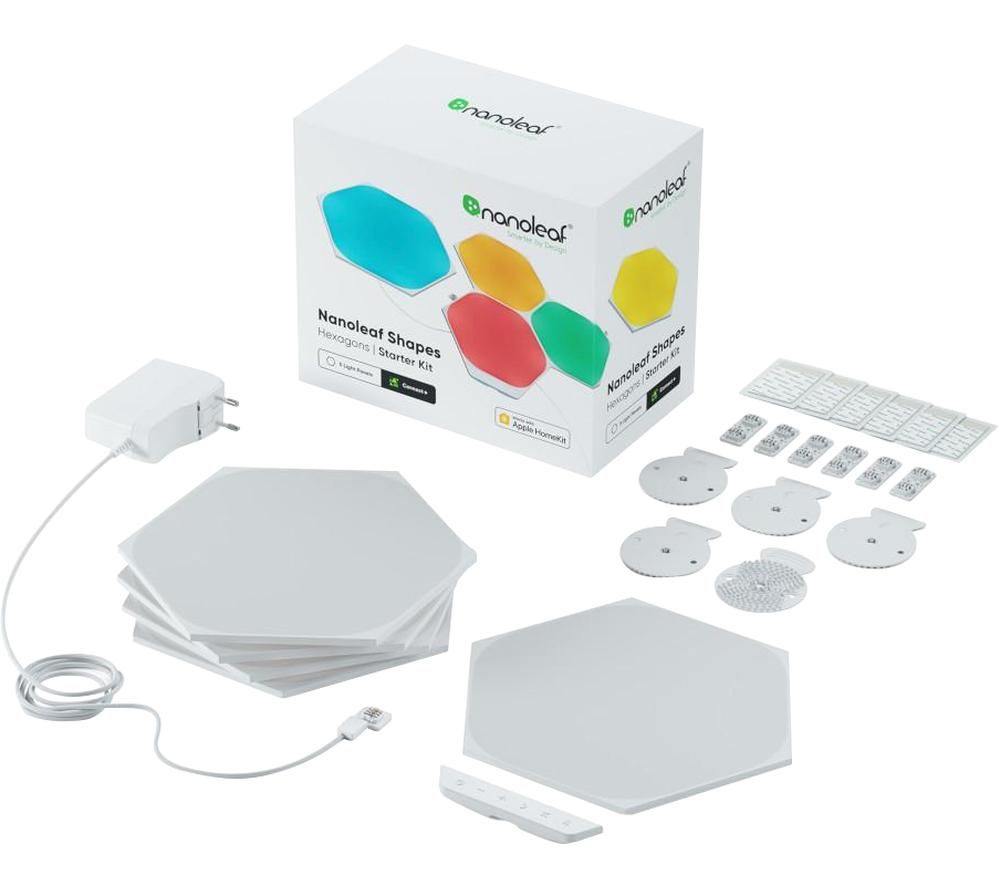 NANOLEAF Shapes Hexagon Smart Lights Starter Kit - Pack of 5