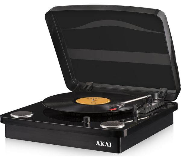 AKAI Classic A60020B Bluetooth Turntable - Black, Black