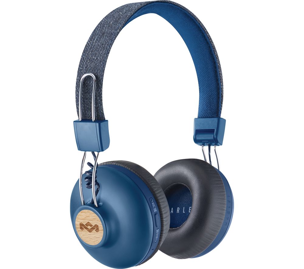 HOUSE OF MARLEY Positive Vibration 2.0 Wireless Bluetooth Headphones - Blue, Blue