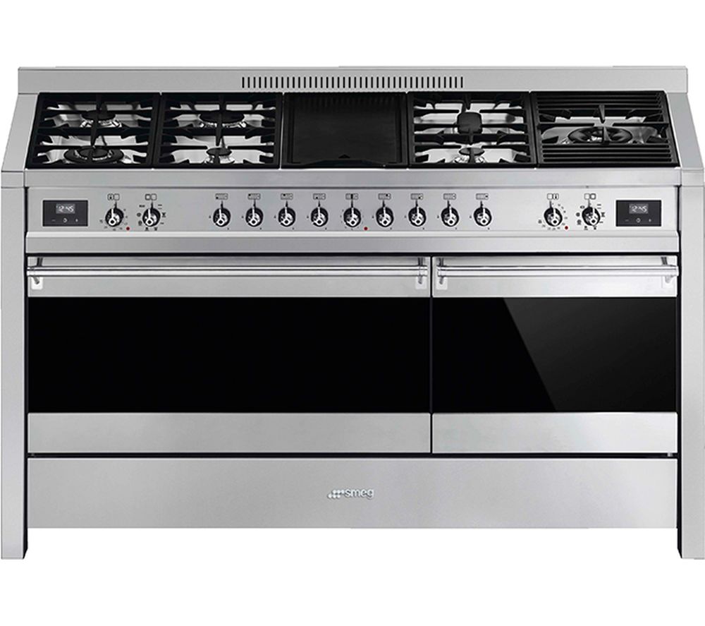 SMEG Opera A5-81 150 cm Dual Fuel Range Cooker - Stainless Steel, Stainless Steel