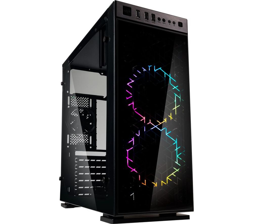 KOLINK Inspire RGB ATX Mid-Tower PC Case - Black, Black