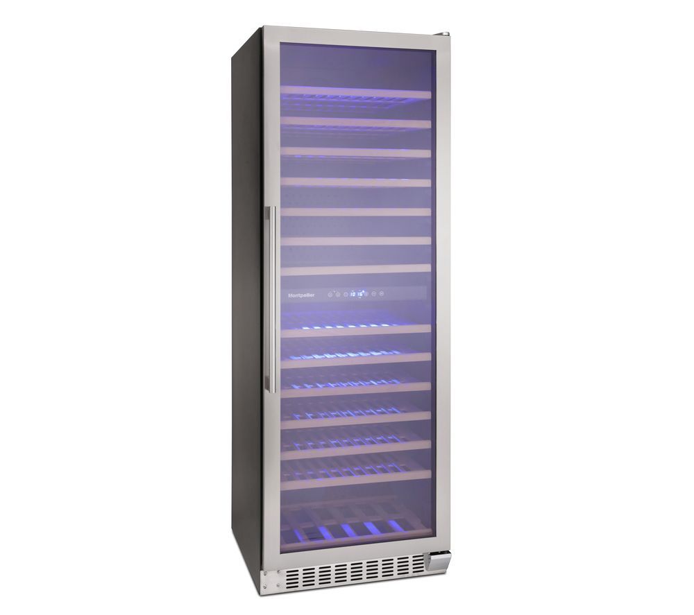MONTPELLIER WS166SDX Wine Cooler - Stainless Steel, Stainless Steel