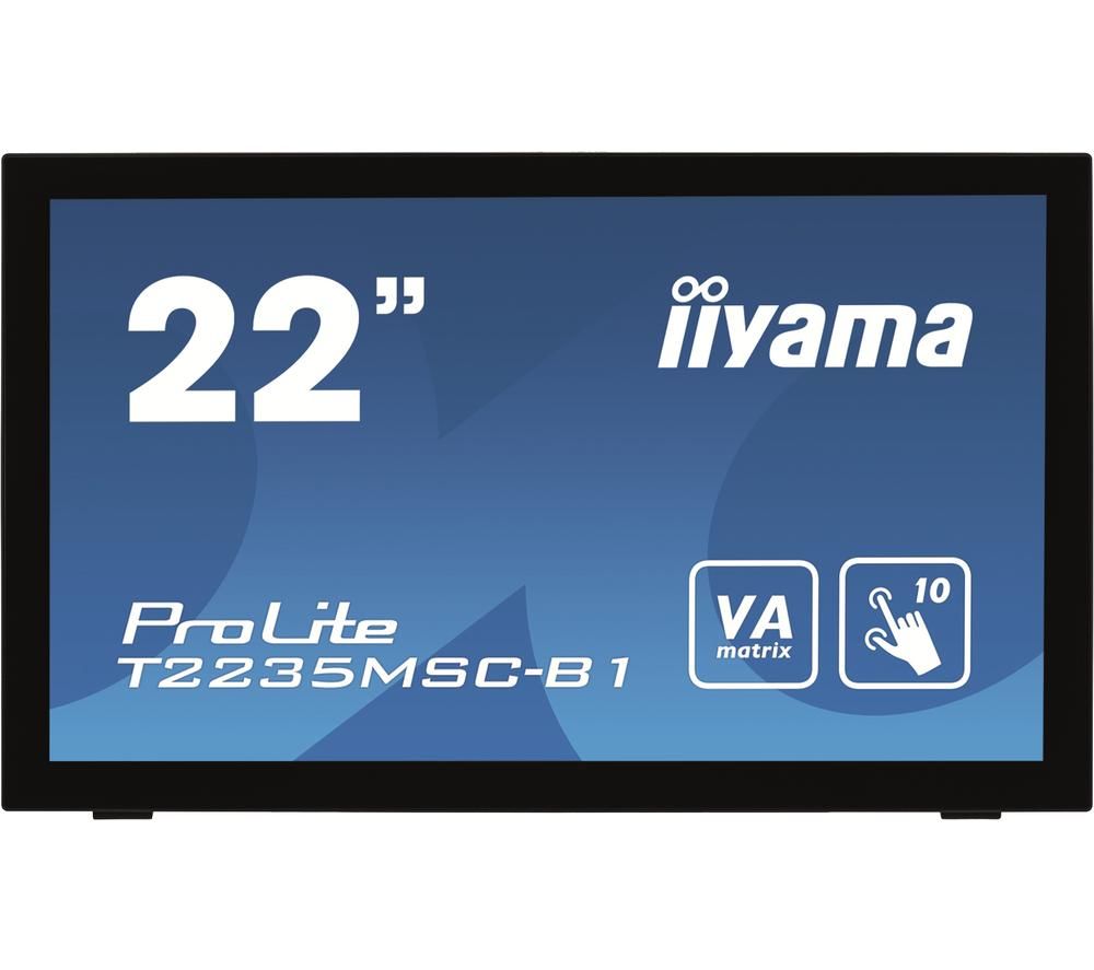 IIYAMA ProLite T2235MSC-B1 Full HD 22” LCD Touchscreen Monitor - Black, Black