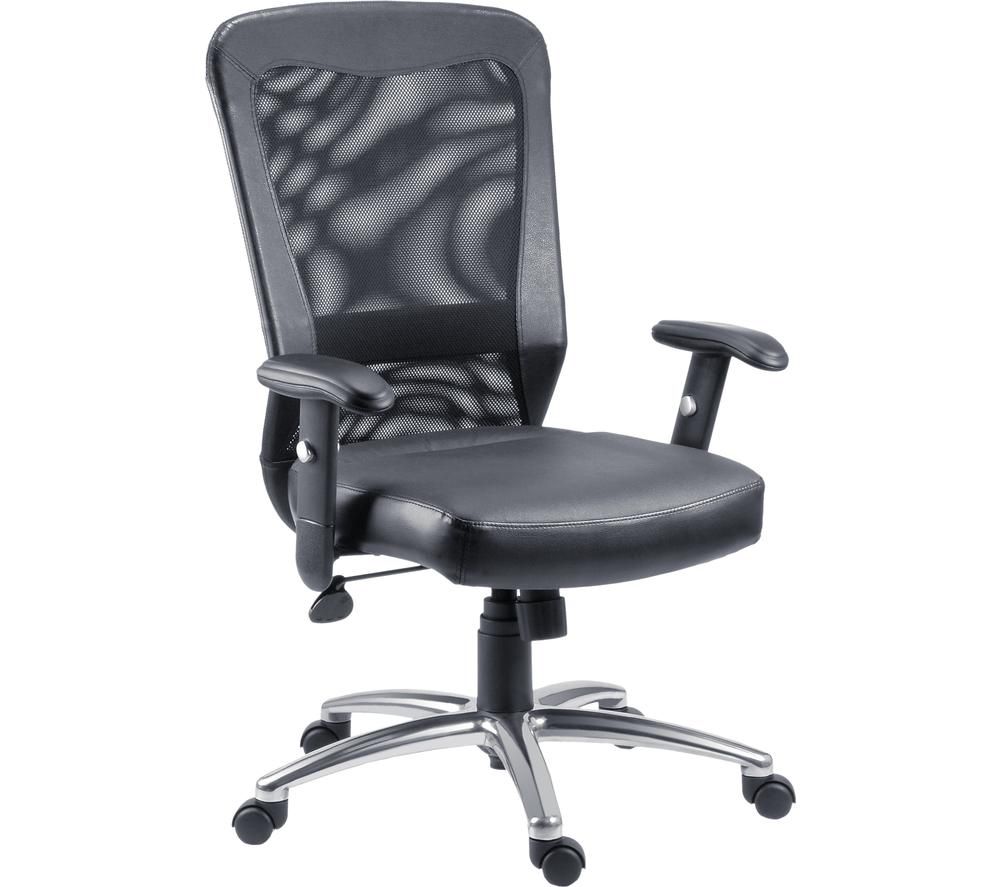 TEKNIK Breeze B580 Mesh & Bonded Leather Tilting Executive Chair - Black, Black
