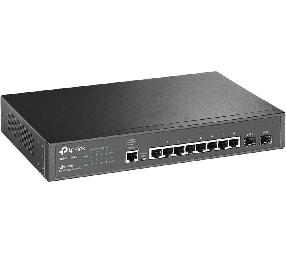 TP-LINK JetStream T2500G-10TS Managed Network Switch - 8 Port
