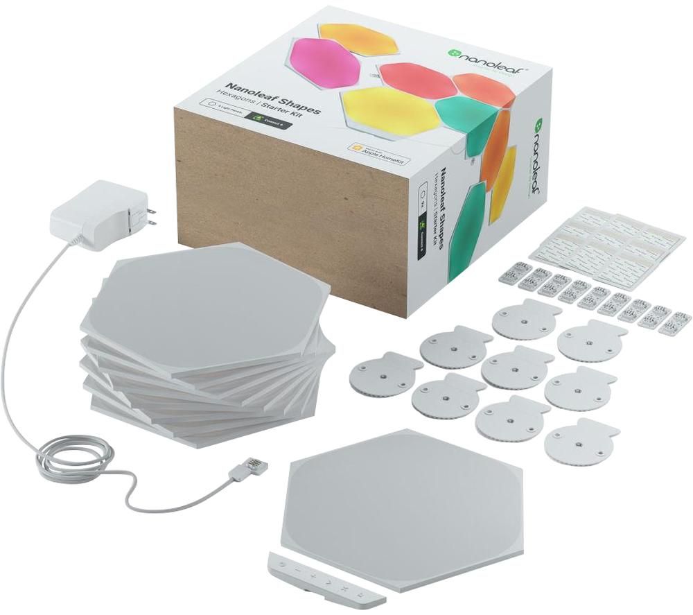 NANOLEAF Shapes Hexagon Smart Lights Starter Kit - Pack of 9