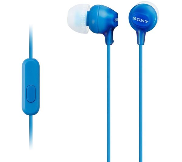 SONY EX15APLI Headphones - Blue, Blue