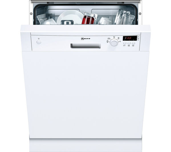 NEFF S41E50W1GB Full-size Semi-integrated Dishwasher - White, White