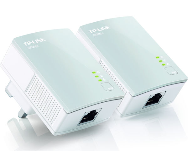 TP-LINK TL-PA4010 Powerline Adapter Kit - AV600, Twin Pack, White