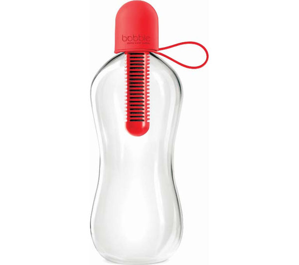 BOBBLE 550 ml Water Bottle with Carry Cap - Red, Red