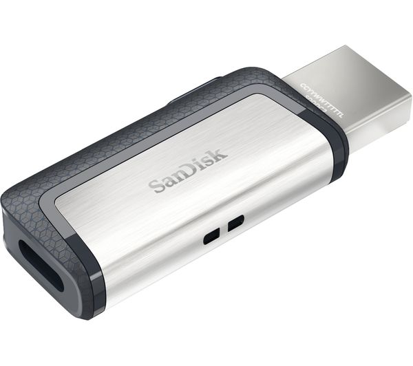 SANDISK Ultra USB Type-C & USB 3.1 Dual Memory Stick - 16 GB, Silver, Silver