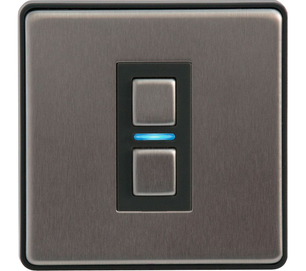 LIGHTWAVE Smart Series 1 Gang Dimmer Switch - Stainless Steel, Stainless Steel
