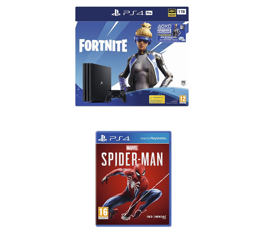 SONY PlayStation 4 Pro with Fortnite Neo Versa & Spider-Man Bundle