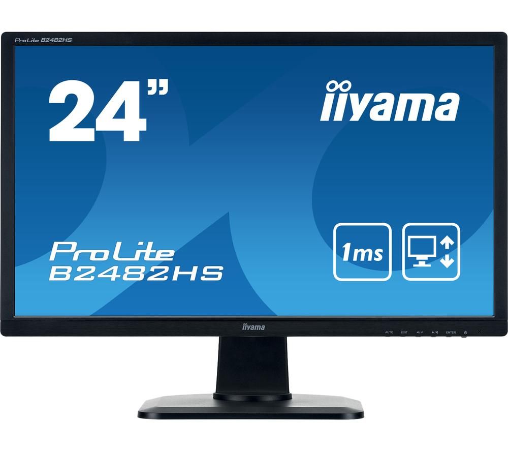 IIYAMA ProLite B2482HS-B1 Full HD 24" LCD Monitor - Black, Black
