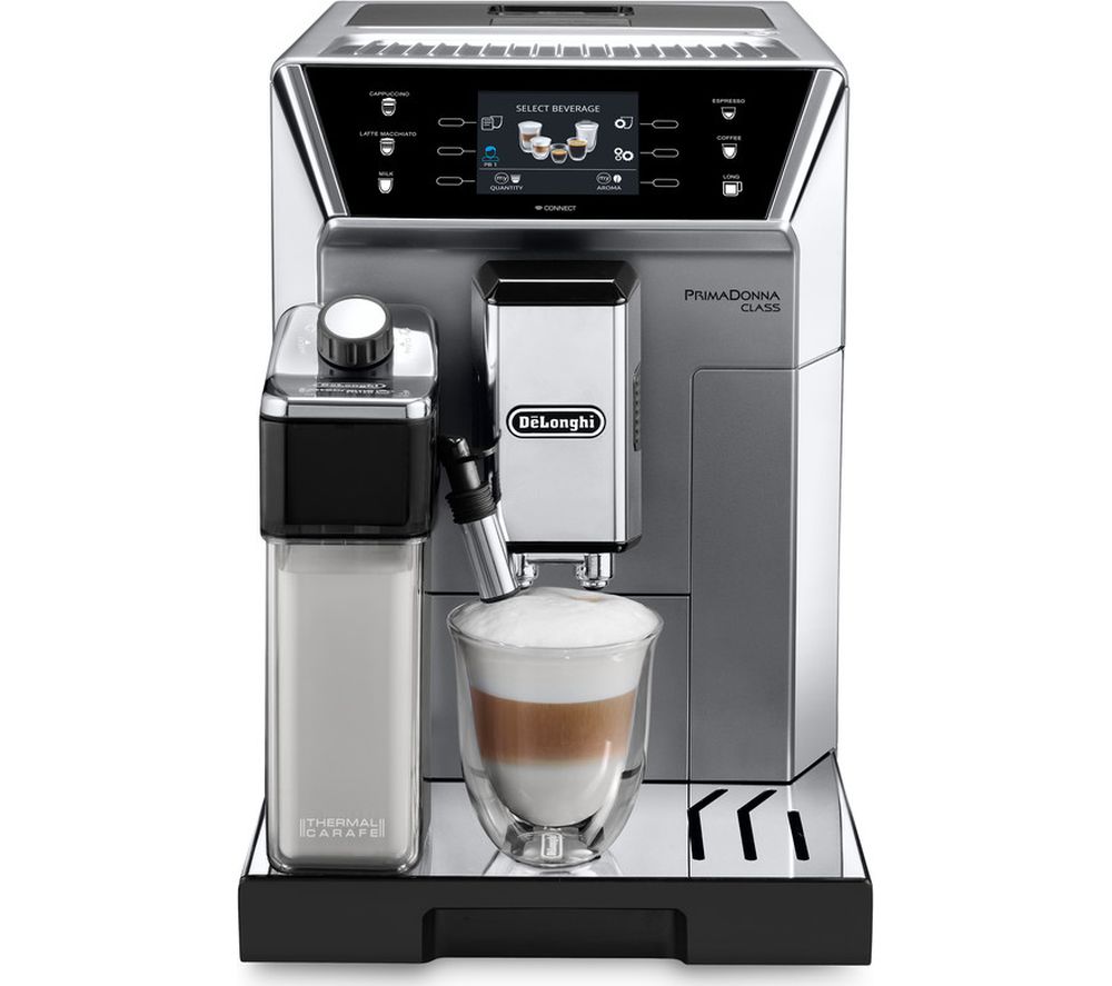 DELONGHI Prima Donna Class ECAM550.75.MS Smart Bean to Cup Coffee Machine - Silver, Silver