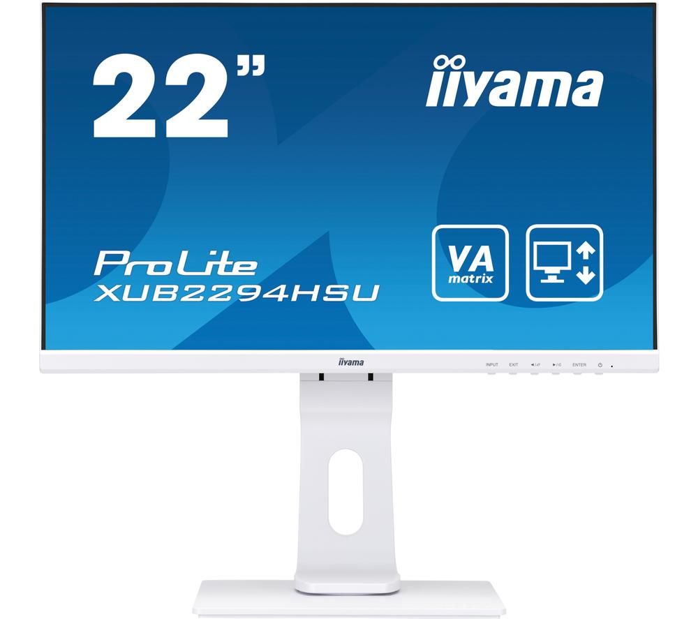 IIYAMA ProLite XUB2294HSU-W1 22" Full HD LCD Monitor - White, White
