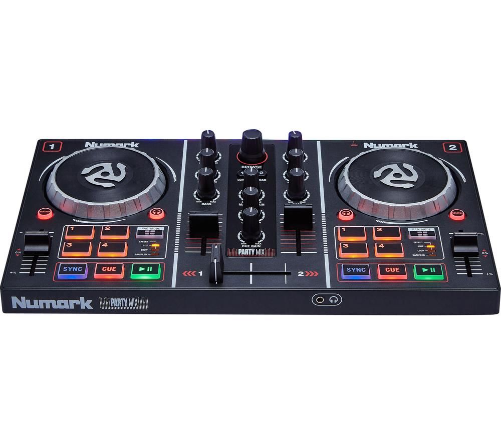 NUMARK Party Mix DJ Controller - Black, Black