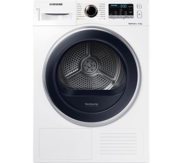 Samsung Tumble Dryer DV90M5000QW/EU 9 kg Heat Pump  - White, White