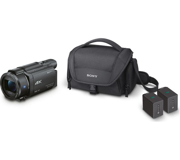 SONY FDR-AX53 Ultra HD 4K Camcorder with Battery Pack & Carry Case - Black, Black