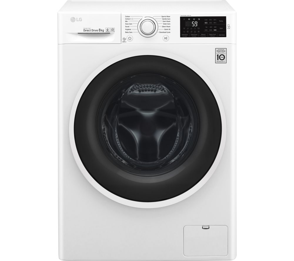 LG F4J608WN NFC 8 kg 1400 Spin Washing Machine - White, White