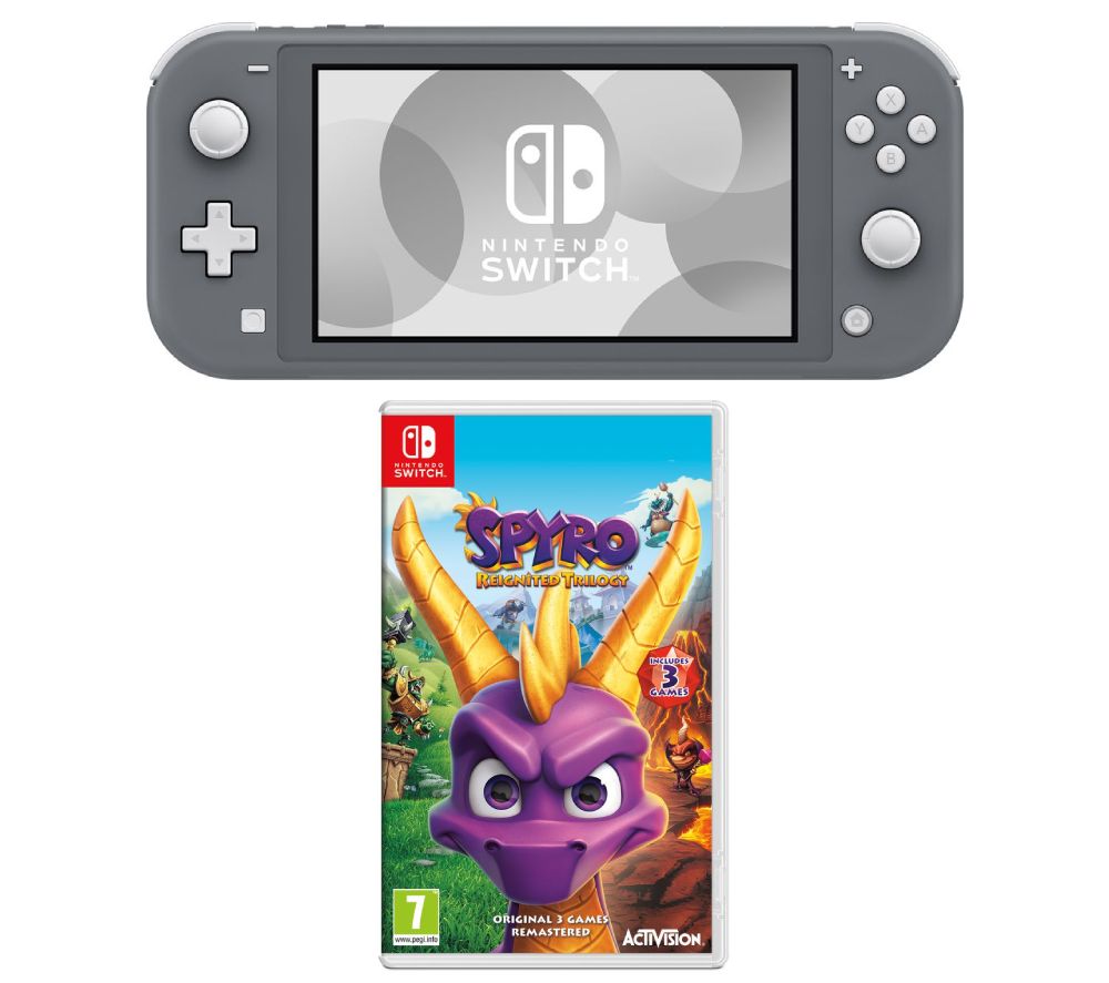 NINTENDO Switch Lite & Spyro Trilogy Reignited Bundle - Grey, Grey