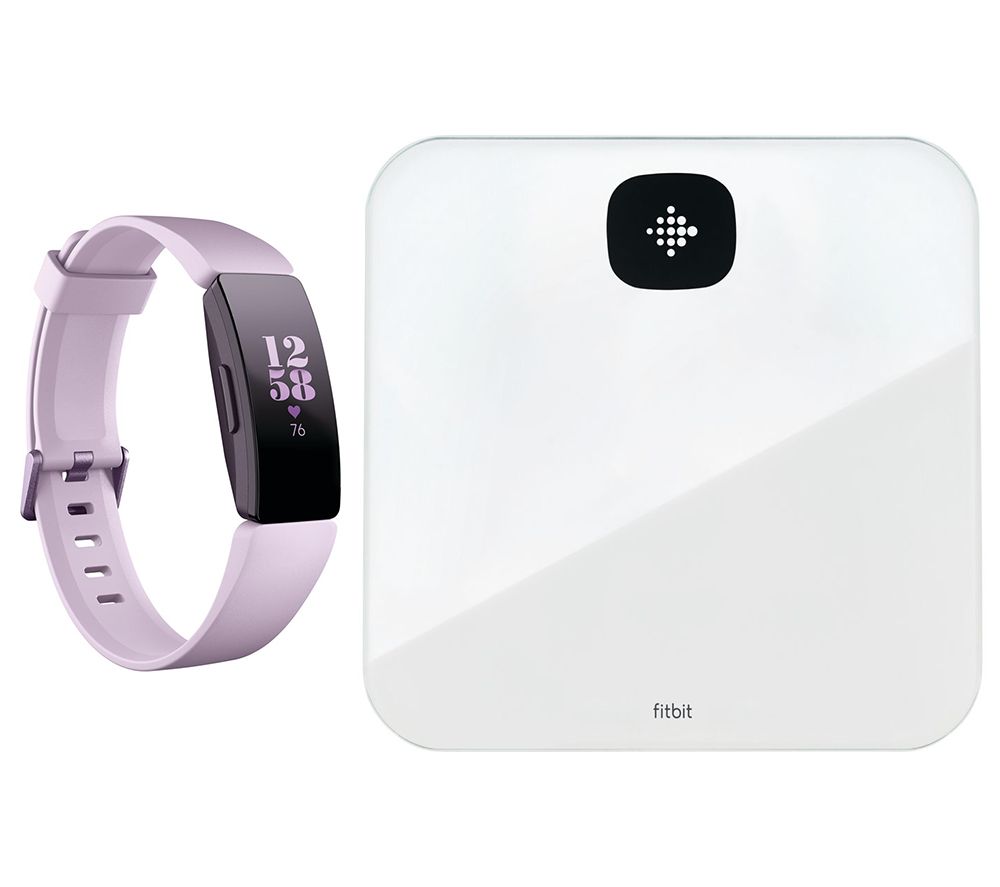 FITBIT Inspire HR Fitness Tracker & Aria Air Smart Scale Bundle - Lilac