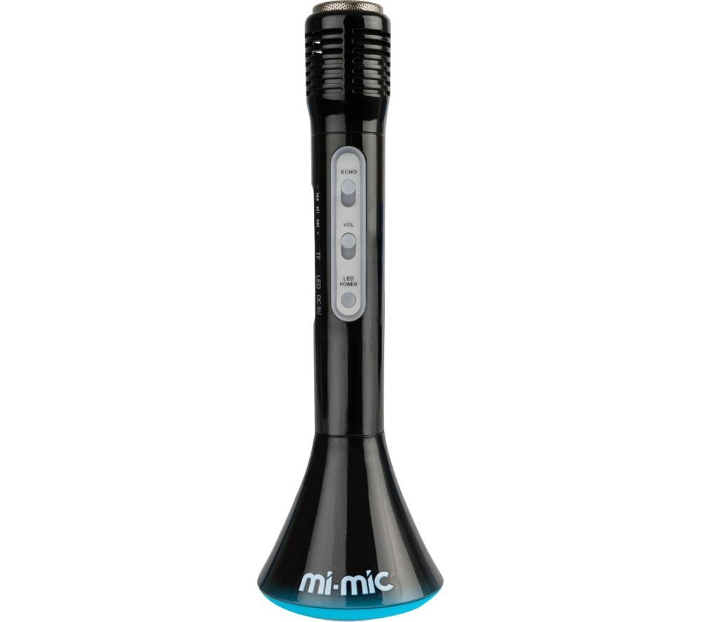 TOYRIFIC TY5899BK Mi-Mic Portable Bluetooth Karaoke Microphone Speaker - Black, Black