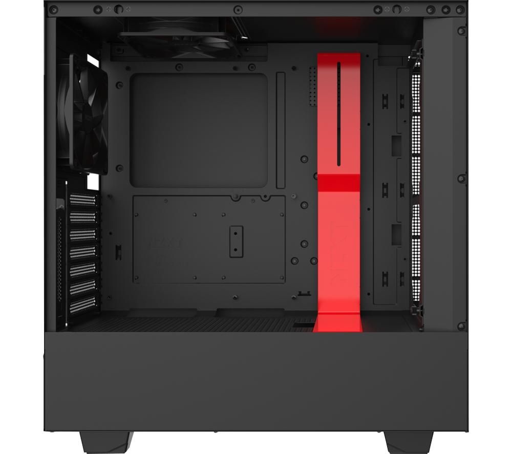 NZXT H510i ATX Mid-Tower PC Case - Black & Red, Red,Black