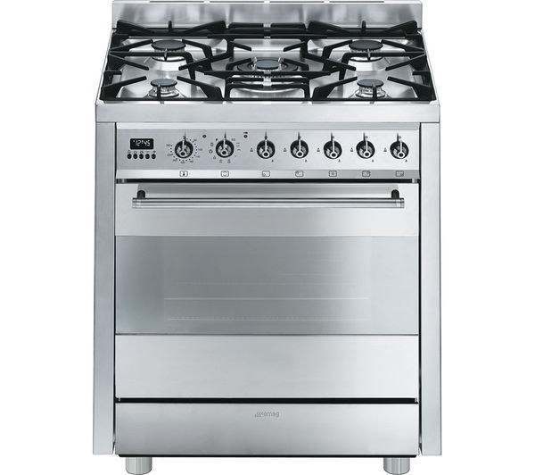 SMEG C7GPX8 70 cm Dual Fuel Range Cooker - Stainless Steel, Stainless Steel