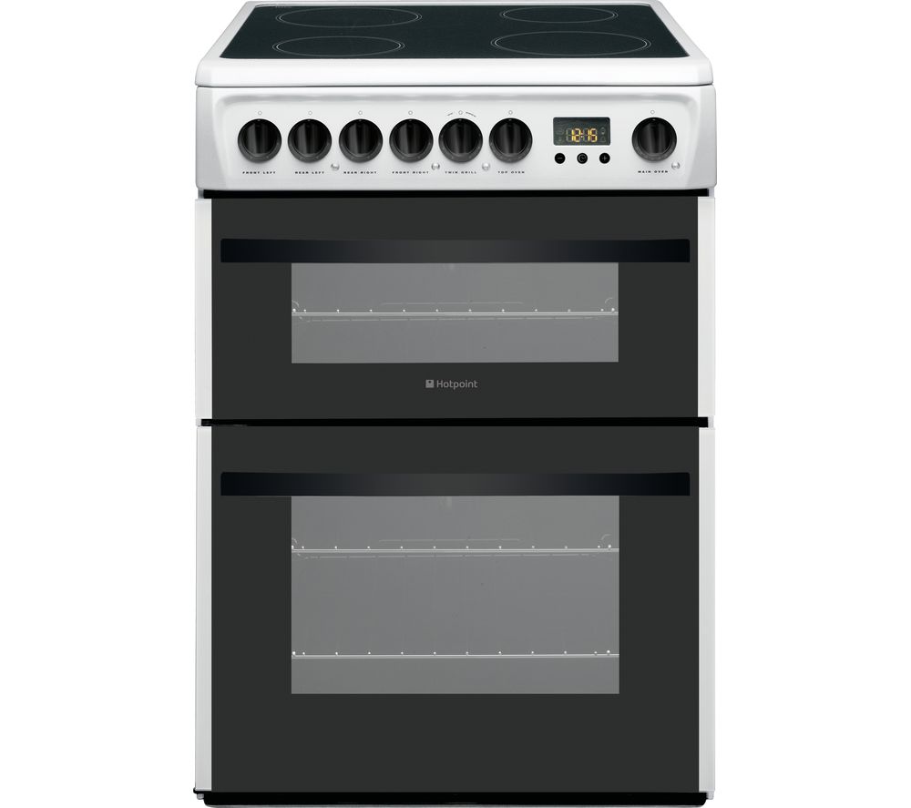 HOTPOINT DCN60P.1 60 cm Electric Ceramic Cooker - White, White