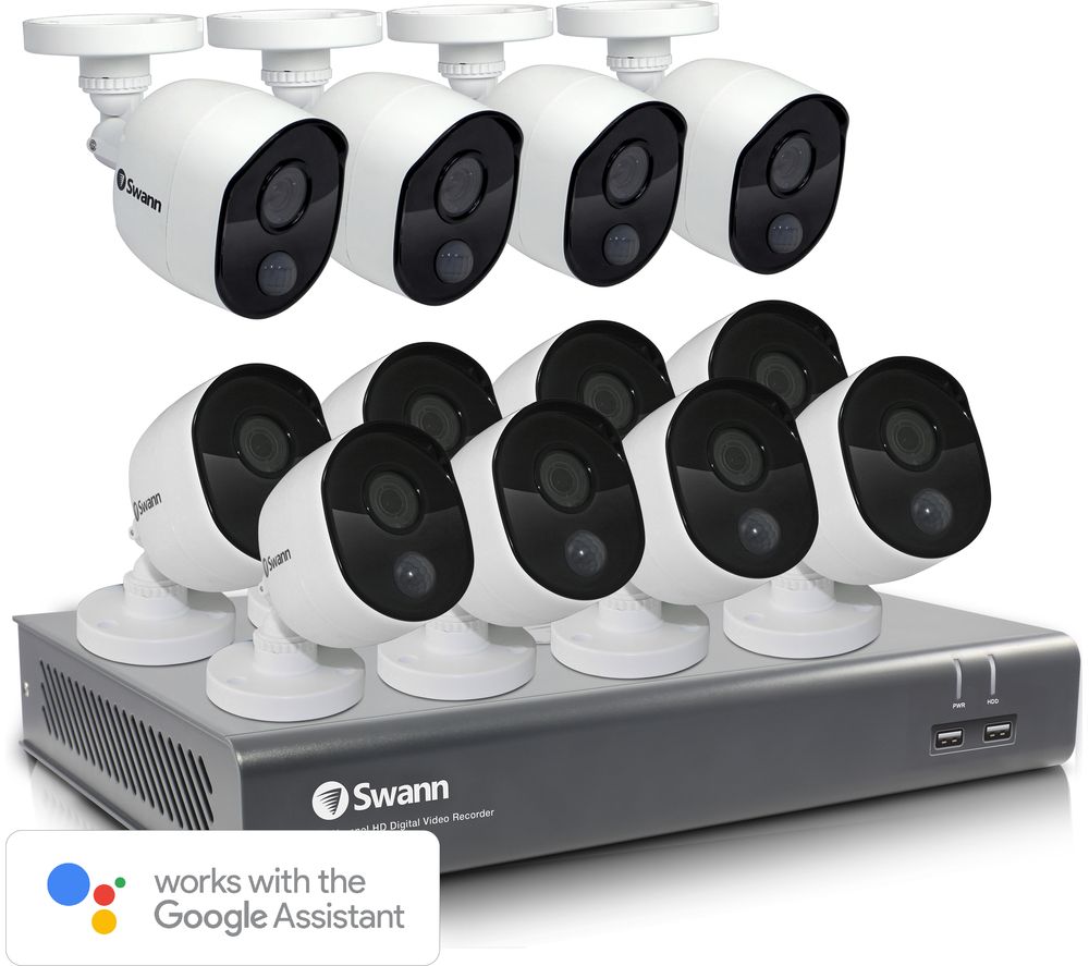 SWANN SWDVK-1645812TV-UK 16-Channel Full HD 1080p Smart Security System - 2 TB, 12 Cameras