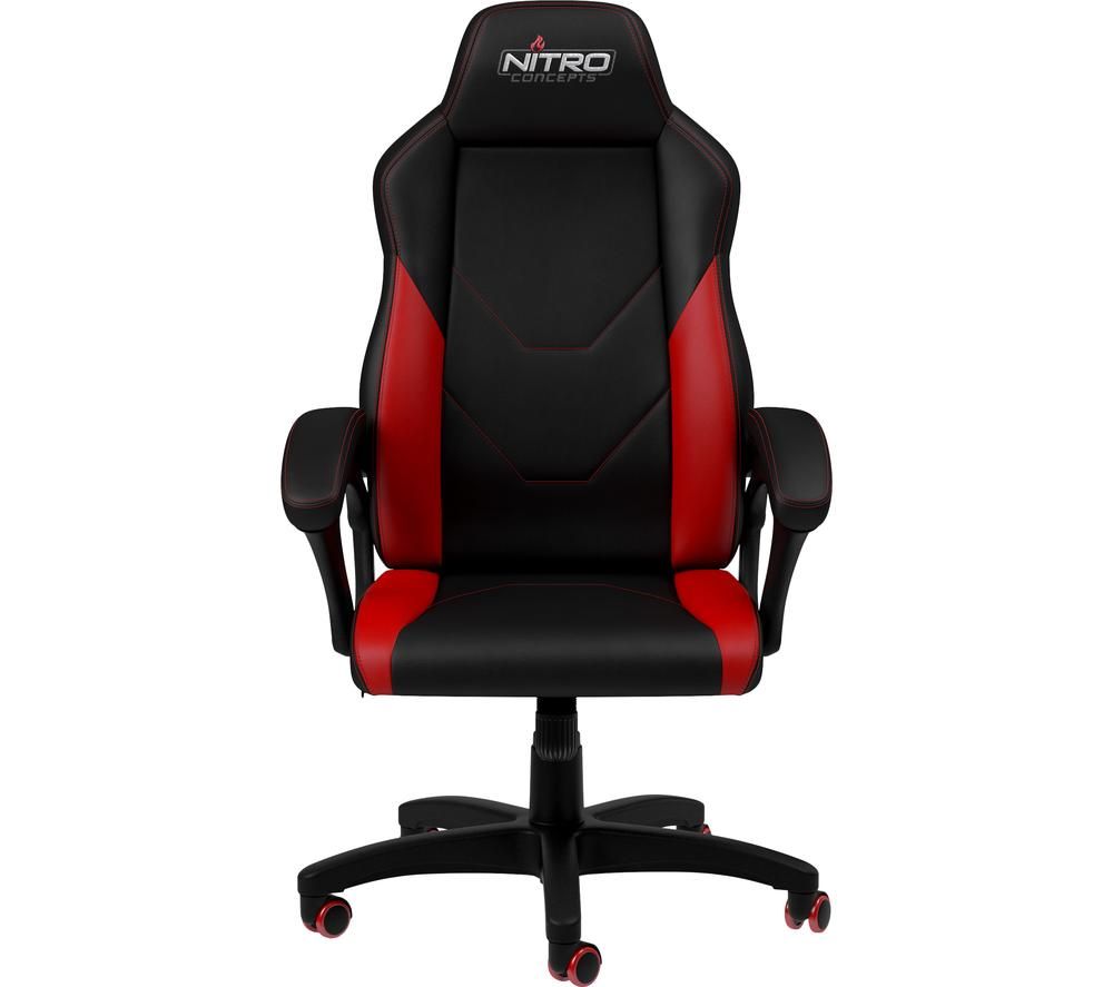 NITRO CONCEPTS C100 Gaming Chair - Black & Red, Black