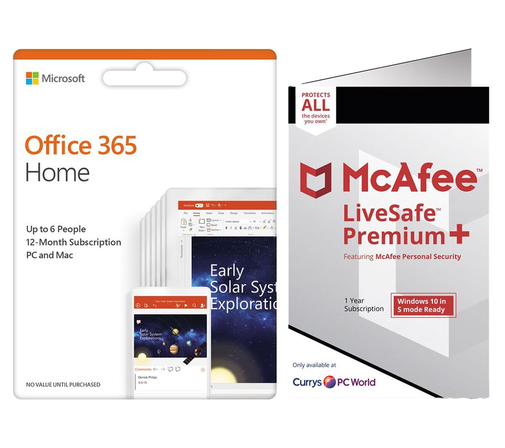 MCAFEE LiveSafe Premium 2020 & Microsoft Office Home Bundle